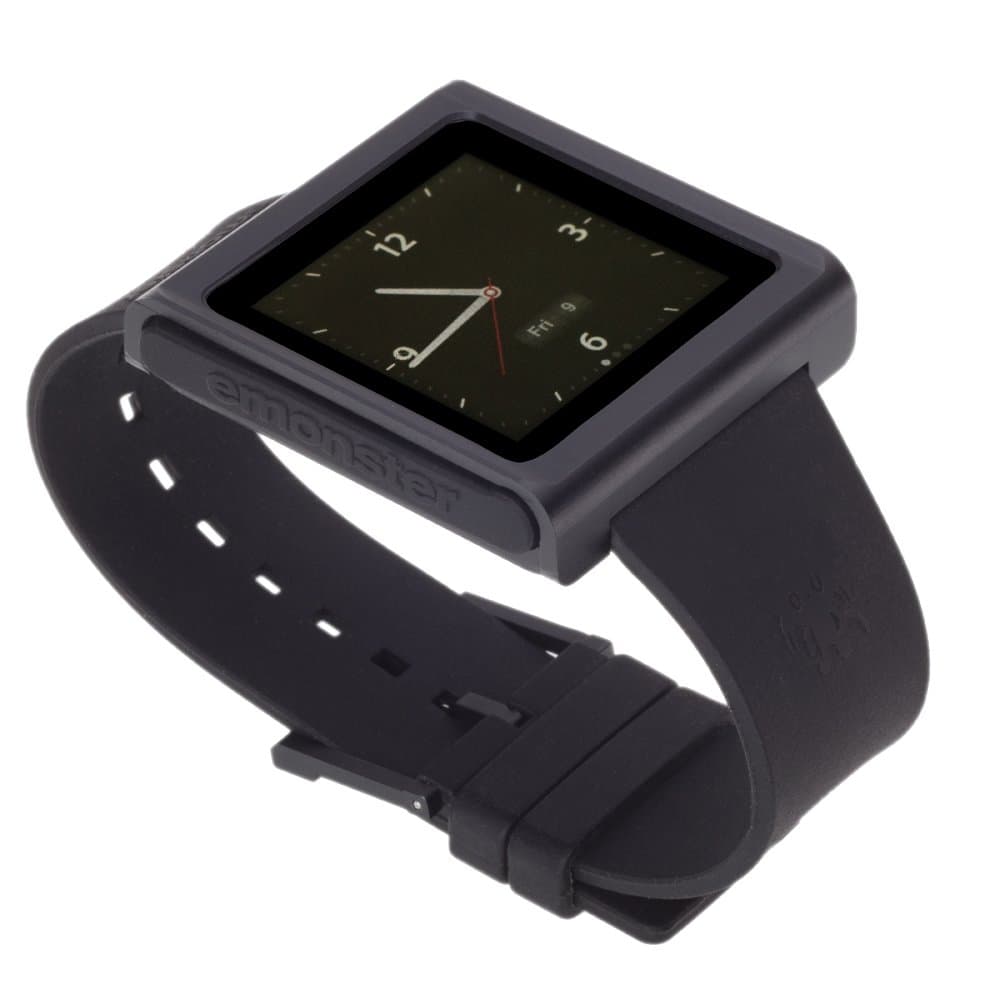 nanox - Apple iPod nano watch conversion kit (Black Case / Black Strap)
