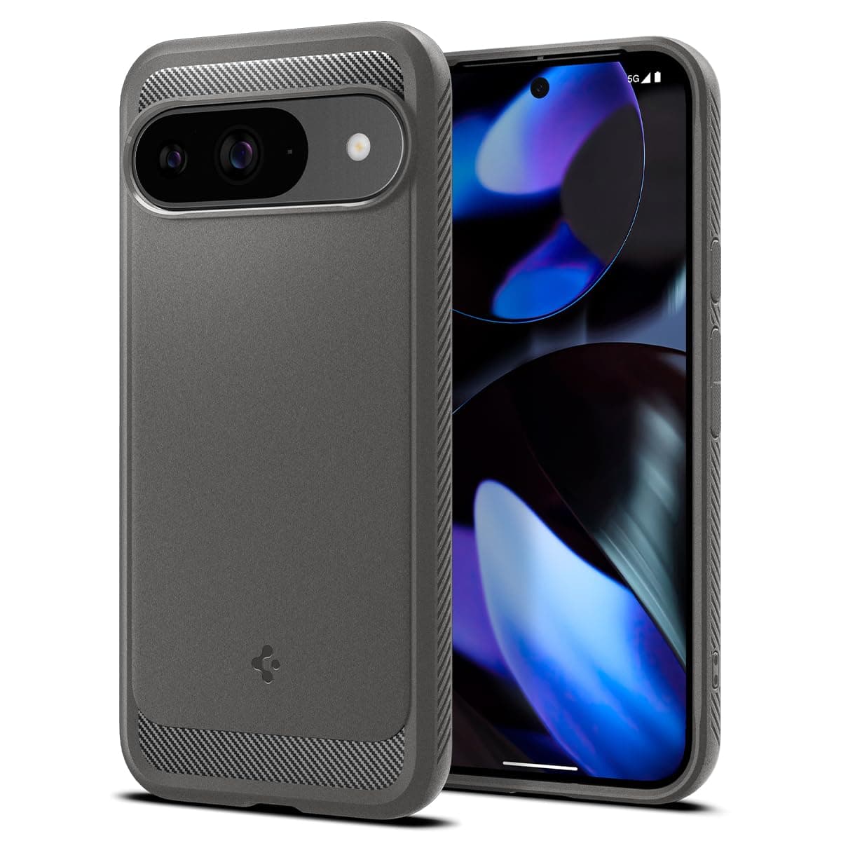 Spigen Rugged Armor designed for Google Pixel 9 case Pixel 9 PRO case cover - Marble Gray