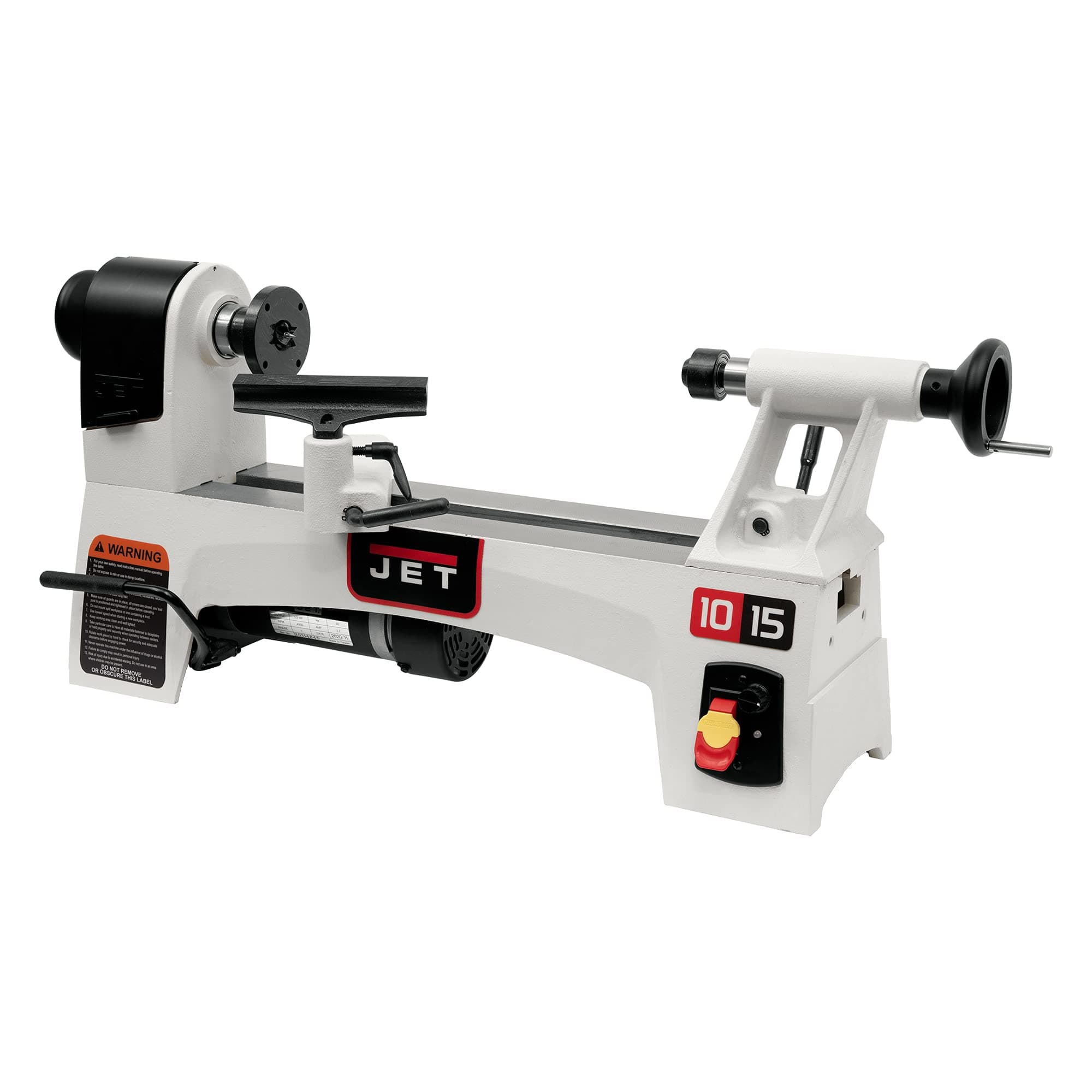 JET 10" x 15" Variable Speed Benchtop Woodworking Lathe, Wood Turning Machine, 1/2 HP, 115V 1Ph (JWL-1015VS)