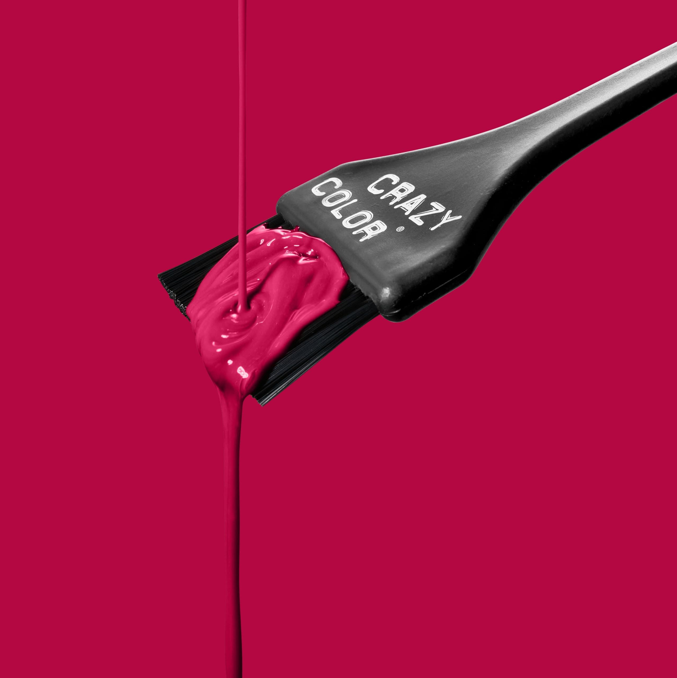 Crazy Color Ruby Rouge Semi-Permanent Hair Dye. Highly Pigmented Wine Red/Plum Conditioning & Oil Nourishing Vegan Formula | No Bleach or Ammonia | Limited Edition 150ml Size