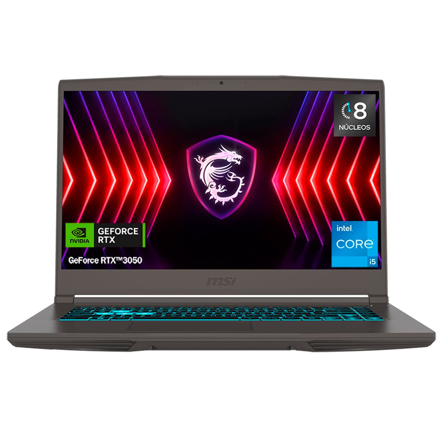 MSI Laptop Gaming Thin 15 B13UC-1859MX Intel Core i5-13420H NVIDIA GeForce RTX3050 16GB RAM 512GB SSD 15.6" FHD 144Hz Grey