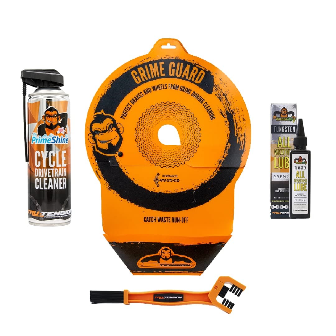 Tru-Tension | Bicycle Grime Guard Bundle | 4 Piece Bicycle Kit | Protect Brakes & Wheels During Cleaning | Bicycle Tools & Accessories (Suitable for Bicycles Only)