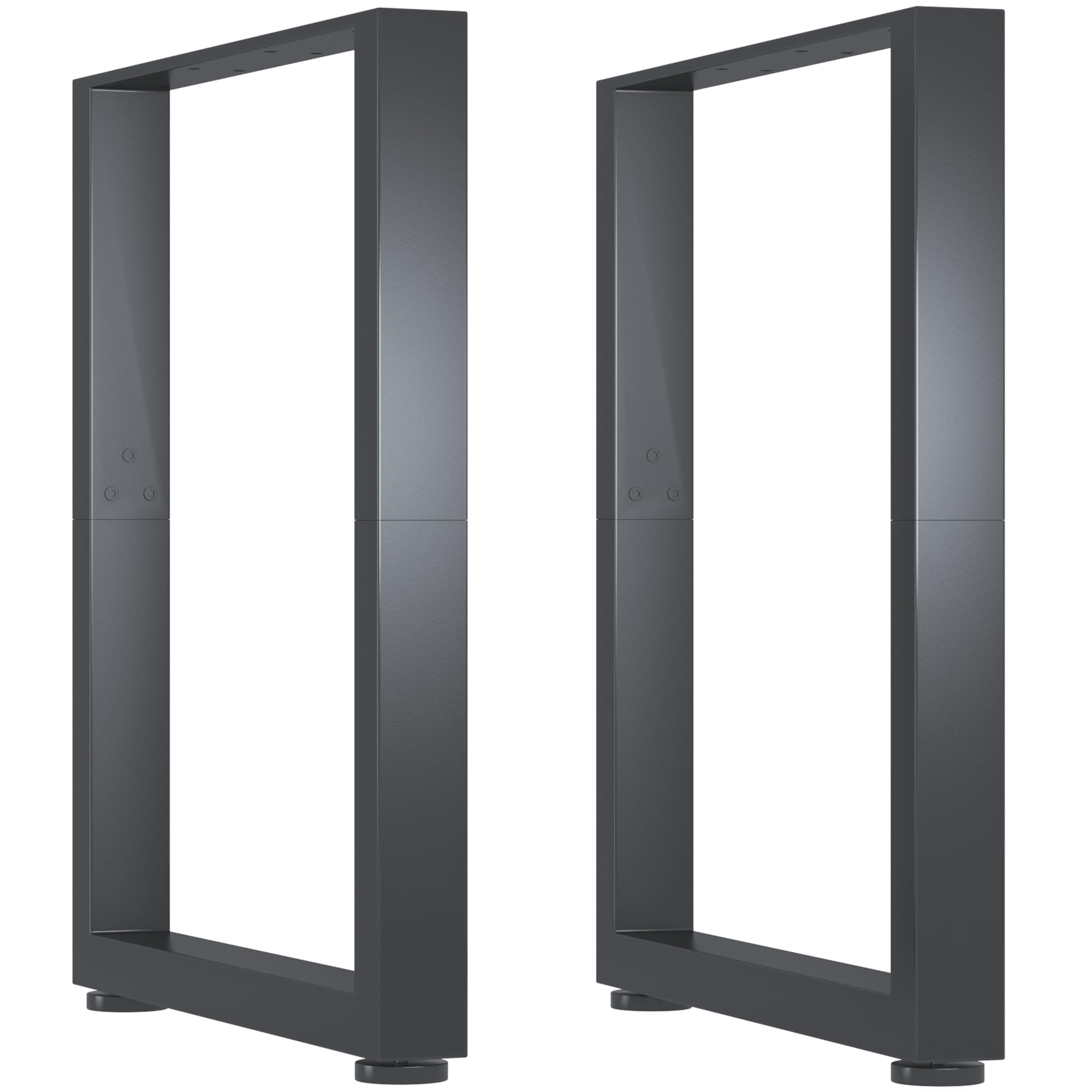 Heavy Duty Table Legs Set (2 PCS, 71cm x 60cm) - Industrial Square DIY Furniture Legs for Office Table (Non-Integrated, Packaging Dimensions 64x11x41.4cm, 6.4kg)