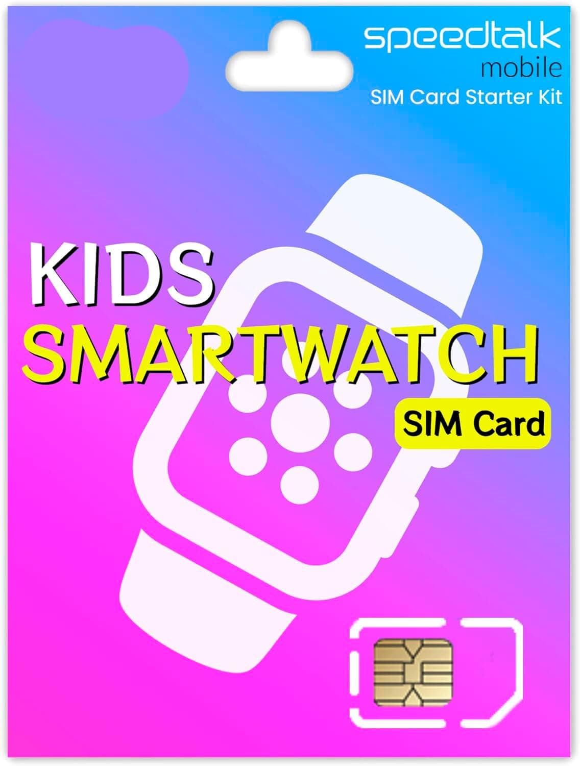 - SpeedTalk Mobile Smartwatch SIM Card Starter Kit - Triple Cut 3 in 1 Simcard: Standard, Micro, Nano for 4G Kids Senior Smart Watches & Wearables | No Contract No Credit Check | Global Coverage