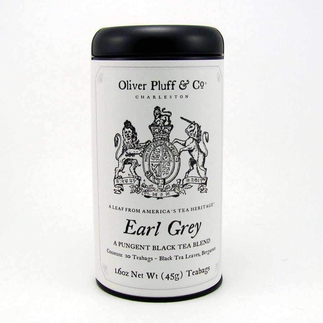 Oliver Pluff & Co. Earl Grey Tea - 20 Pyramid Style Teabags - Signature Tea Tin