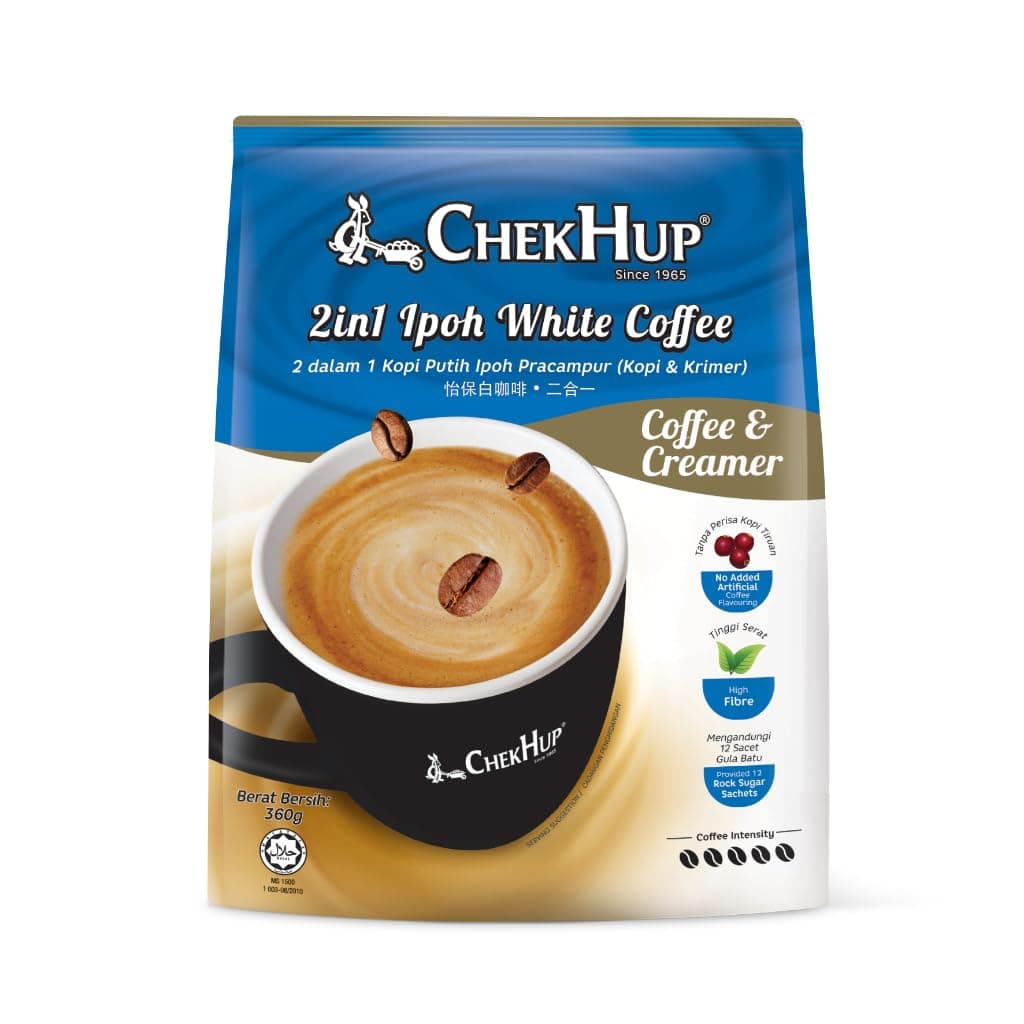 2-Pack Malaysia Authentic Chek Hup 2 In 1 Ipoh White Coffee (12s x 30g/pack) (2)