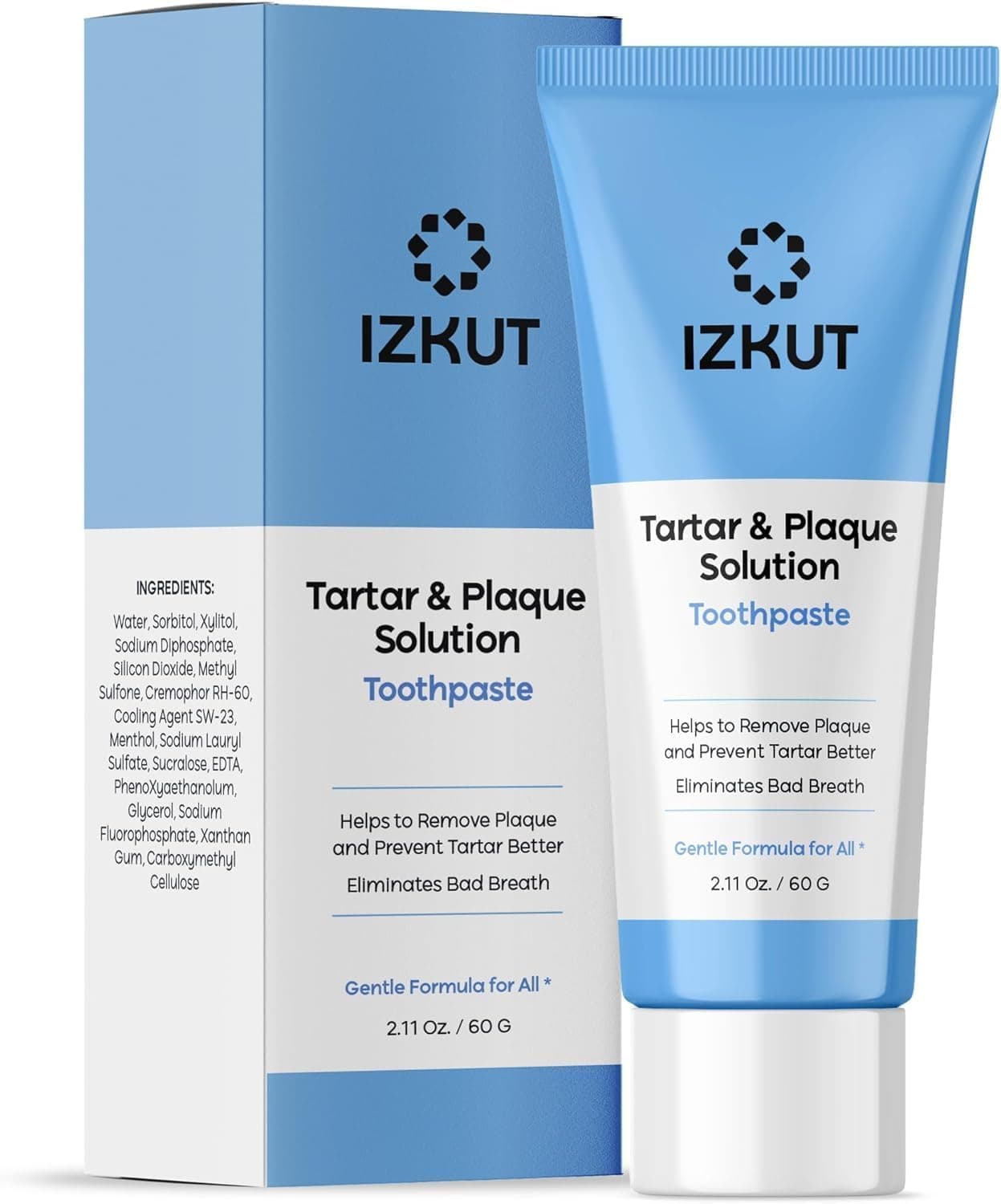 Plaque & Tartar Remover Toothpaste for Teeth: Removes Plaque & Controls Tartar Build-up - Long-Lasting Fresh Breath, Deep Cleansing & Gum-Friendly Toothpaste for Adults & Kids, Mint
