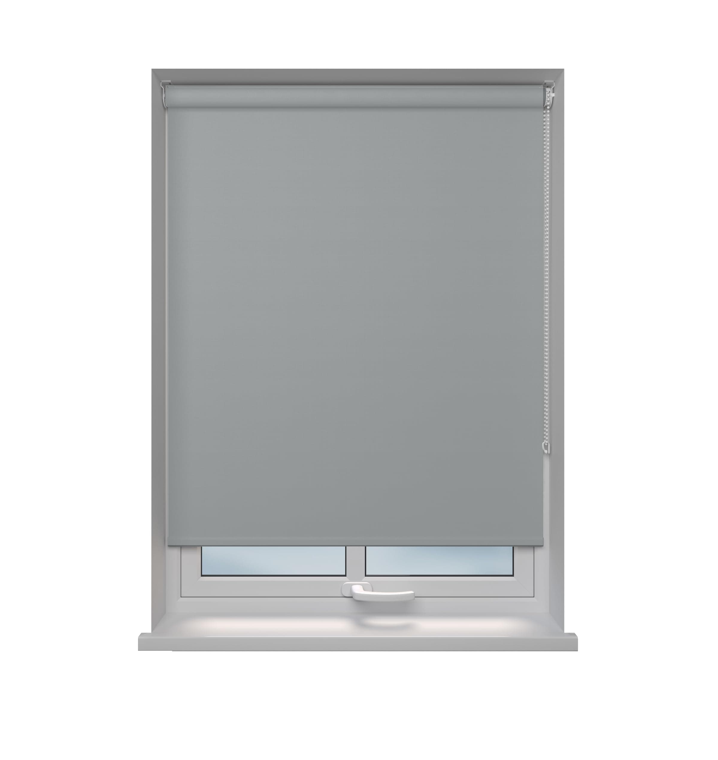 Roller blinds Thermal Blackout Roller blind - Trimmable UV Protection Child Safe Home Office Window Blinds Easy Fit Room Darkening shades Light Grey Blind 90cm wide x 210cm drop