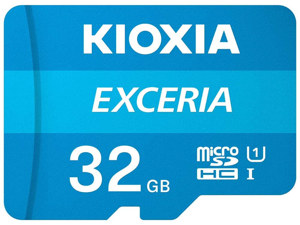 Kioxia 32GB MicroSD Exceria Flash Memory Card with Adapter U1 R100 C10 Full HD High Speed Read 100MB/s LMEX1L032GG2