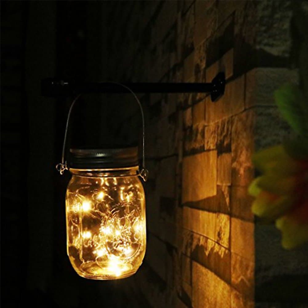 Mason Jar Fairy Lights LED Solar String Lights Lid Insert Color Changing for Easter Garden Decor Solar Deck Patio Party Wedding Christmas Decorative Lighting