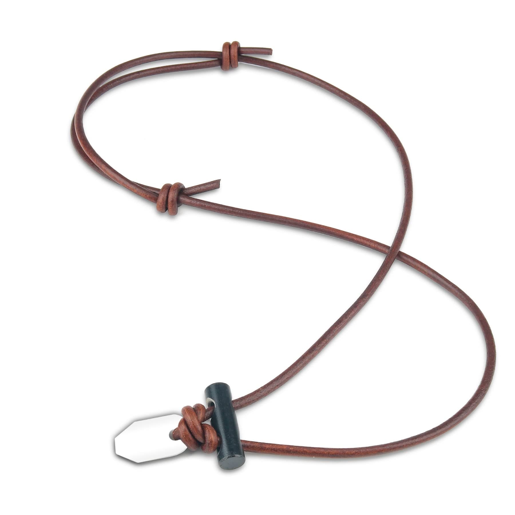 FNL Ceramic Fire Starter Necklace Leather Cord