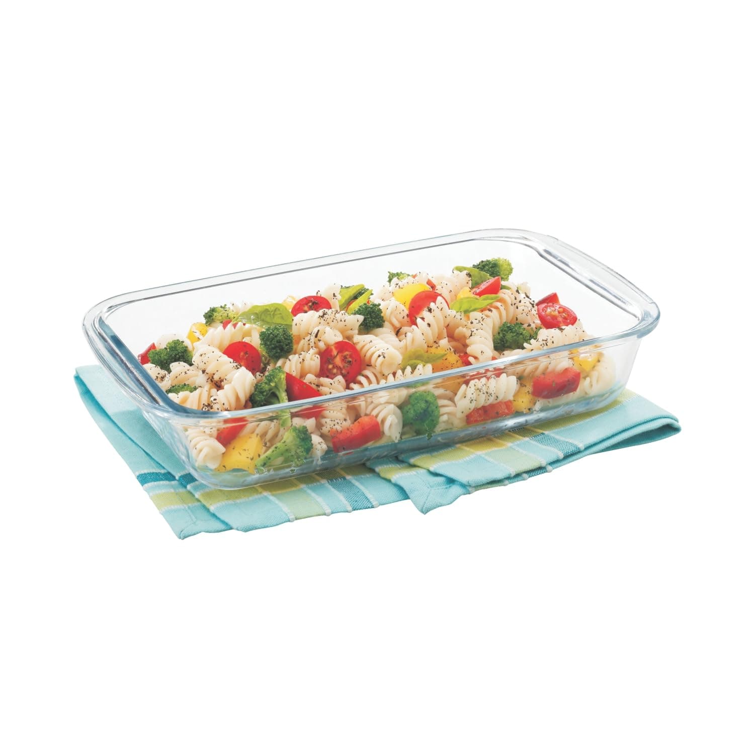 SignoraWare Bake 'N' Serve Borosilicate Glass Rectangular Dish | Crystal clarity | Heat Resistant | Microwave Safe | Baking & Serving | Best for Mixing Ingredients | Gifting item ( 1 Ltr | Clear )