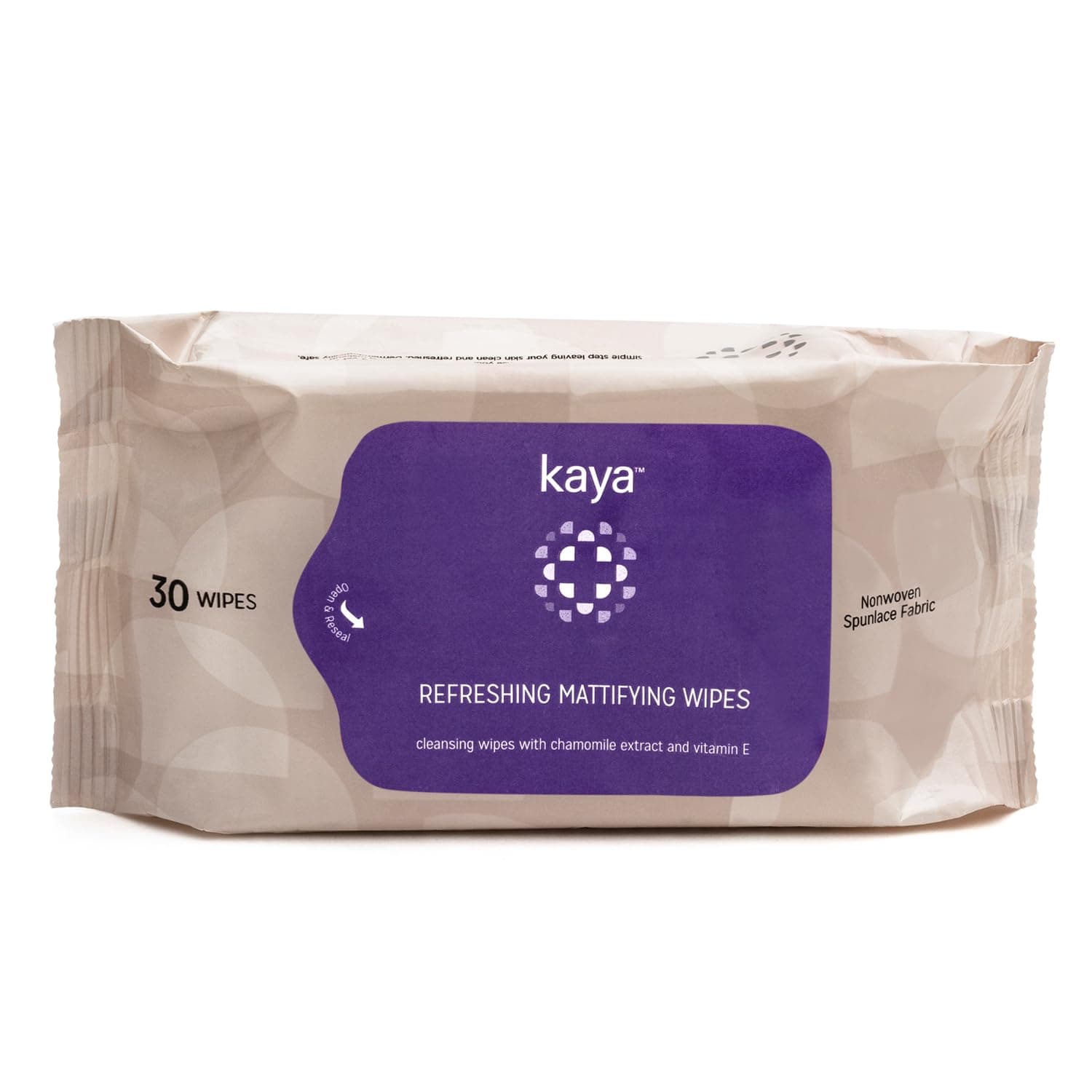 Kaya Refreshing Mattifying Wipes | Vitamin E & Chamomile Extracts | Face | Cleansing | For Acne Prone Skin | 30
