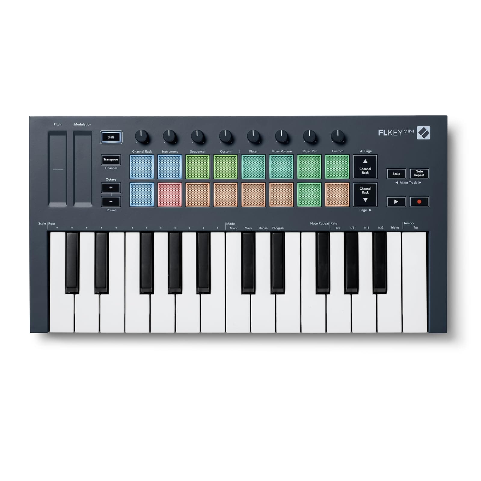 Novation FLkey Mini — Portable 25-Key, USB, MIDI Keyboard Controller with FL Studio Integration for Music Production