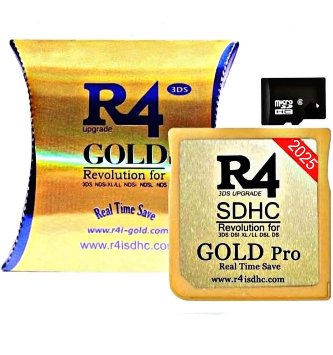 2021 3DS Update Gold Version R4ISDHC SDHC Dual Core R4 TF SD Card Adapter for DS DSI 2DS 3DS NDS New 3DSLL (Real Time Save)