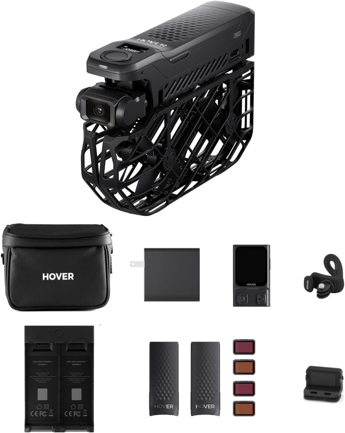 HOVERAir X1 PRO 4K Action Flying Camera, Foldable Drone with Camera with 26Mph Follow Speed, 15+ Fully Automatic Flight Modes, Fly Anywhere with OmniTerrain, SmoothCapture 2.0(Cycling Combo)