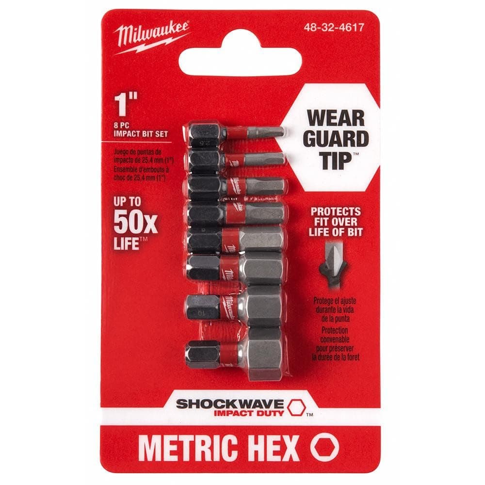 Milwaukee 48-32-4617 8 Piece Metric Hex Insert Bit Set