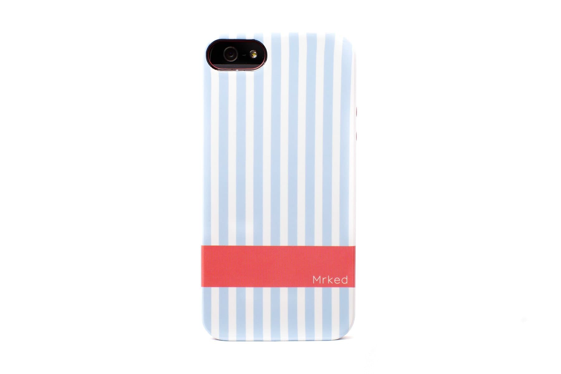 Mrked CR501 Classroom Collection Protective Case for iPhone 5 - Carrying Case - Retail Packaging - Blue Stripes