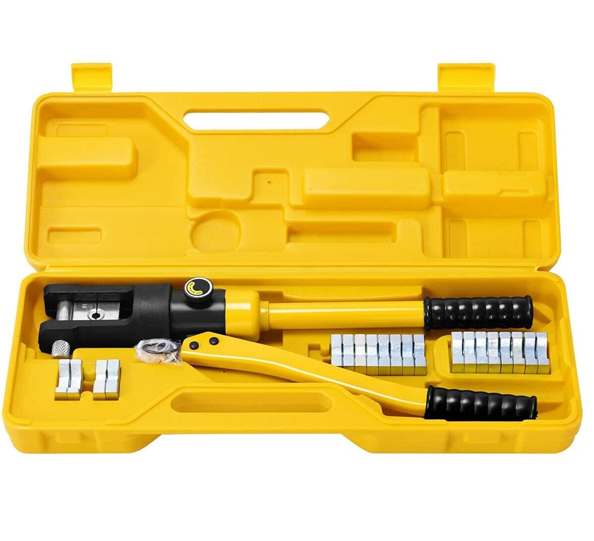 Quick Hydraulic Crimper Cable Plier Crimping Tool Kit 16-300mm 11 Die, 16 Ton