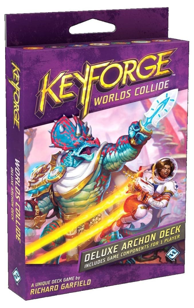 KeyForge Worlds Collide Deluxe Deck Expansion | Fast-Paced Card Came | Strategy Game for Adults and Teens | Ages 14+ | 2 Players | Average Playtime 45 Minutes | Made by Fantasy Flight Games