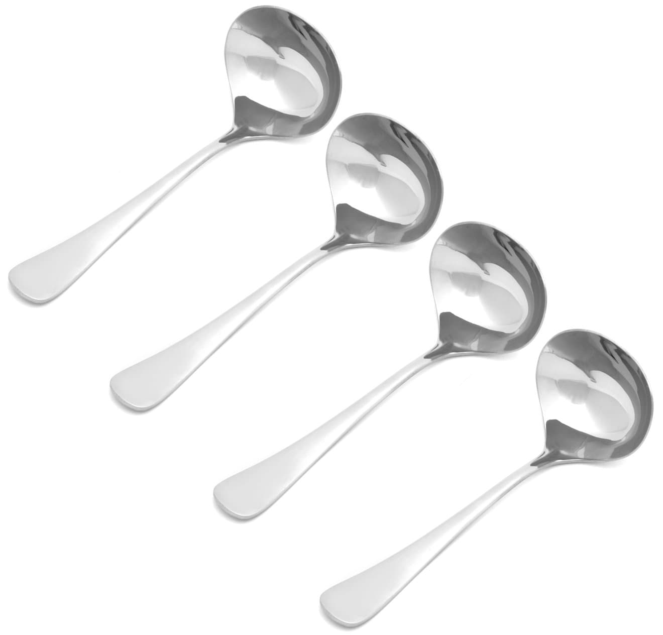 Taiwon Metal Stainless Steel Modern Space pattern flatware, Gravy Laddle set of 4