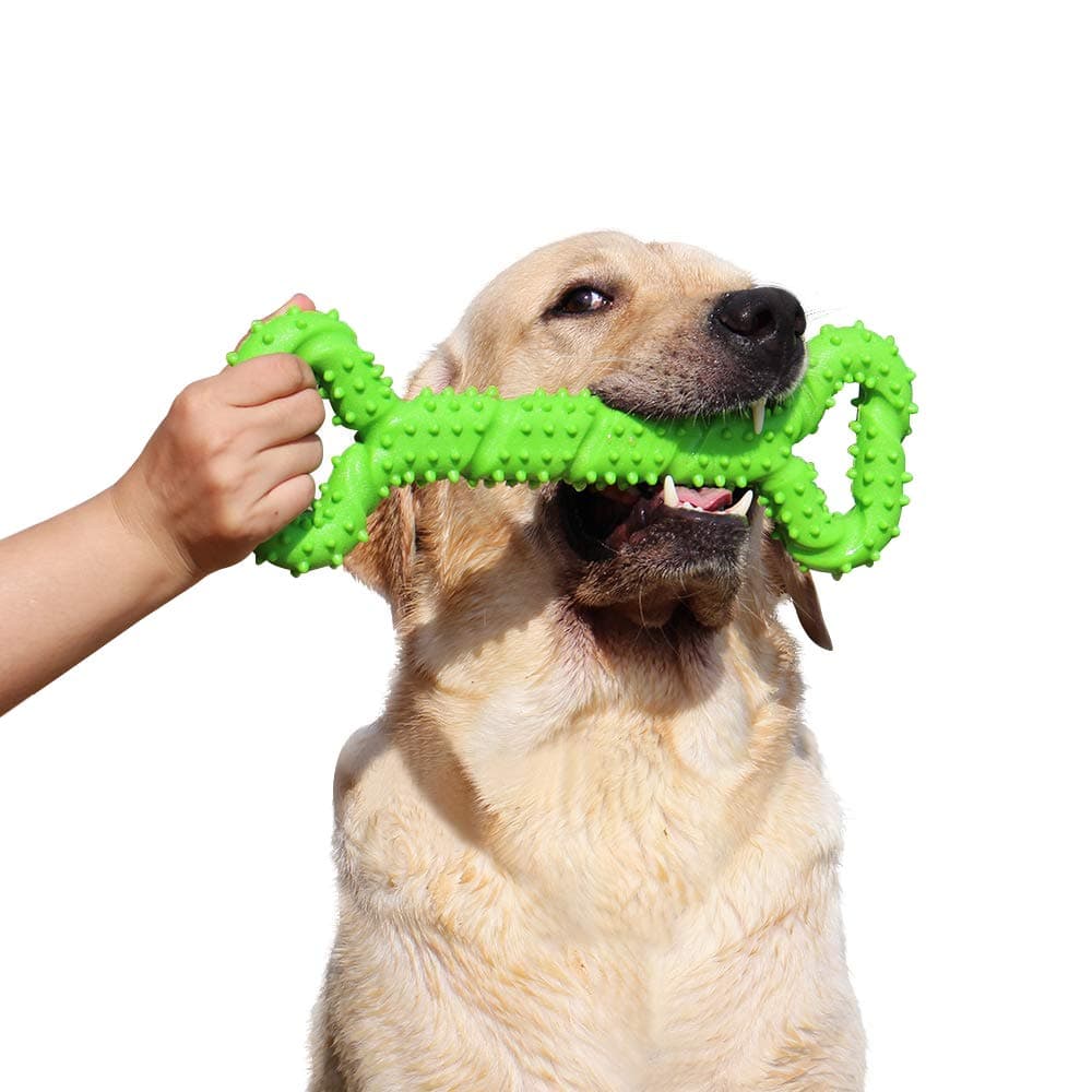 Durable Dog Chew Toys 13 Inch Bone Shape Extra Large Dog Toys with Convex Design Strong Tug Toy for Aggressive Chewers Medium and Large Dogs Tooth Cleaning