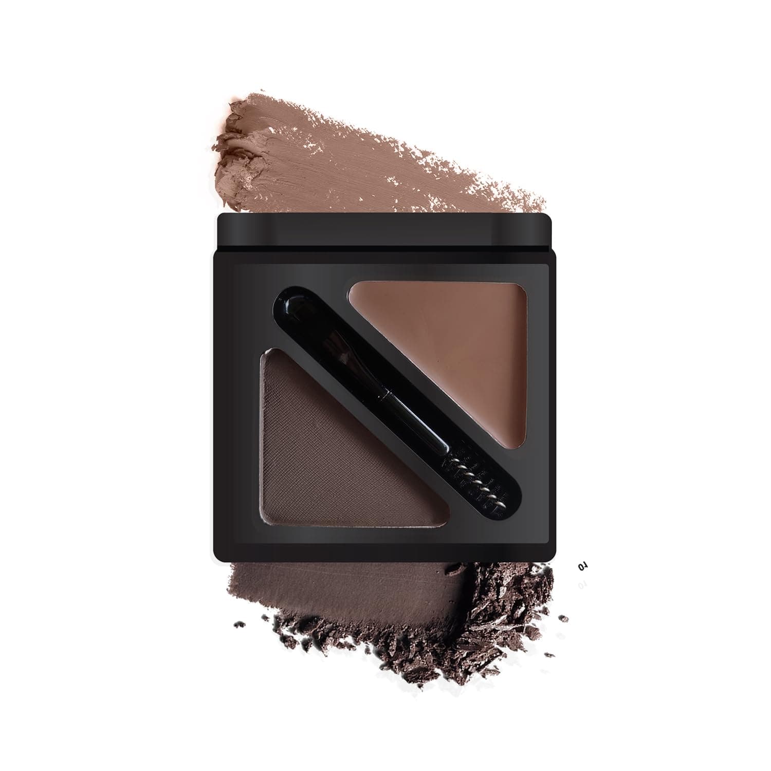 FACES CANADA HD Shape Up Brow Kit - Brown 02, 2.8g | Eyebrow Duo Kit - Wax & Powder With Brush | Long-Lasting | Precise & Natural Looking | Rich Color Payoff | Shaped & Defined Brows | Cruelty-free