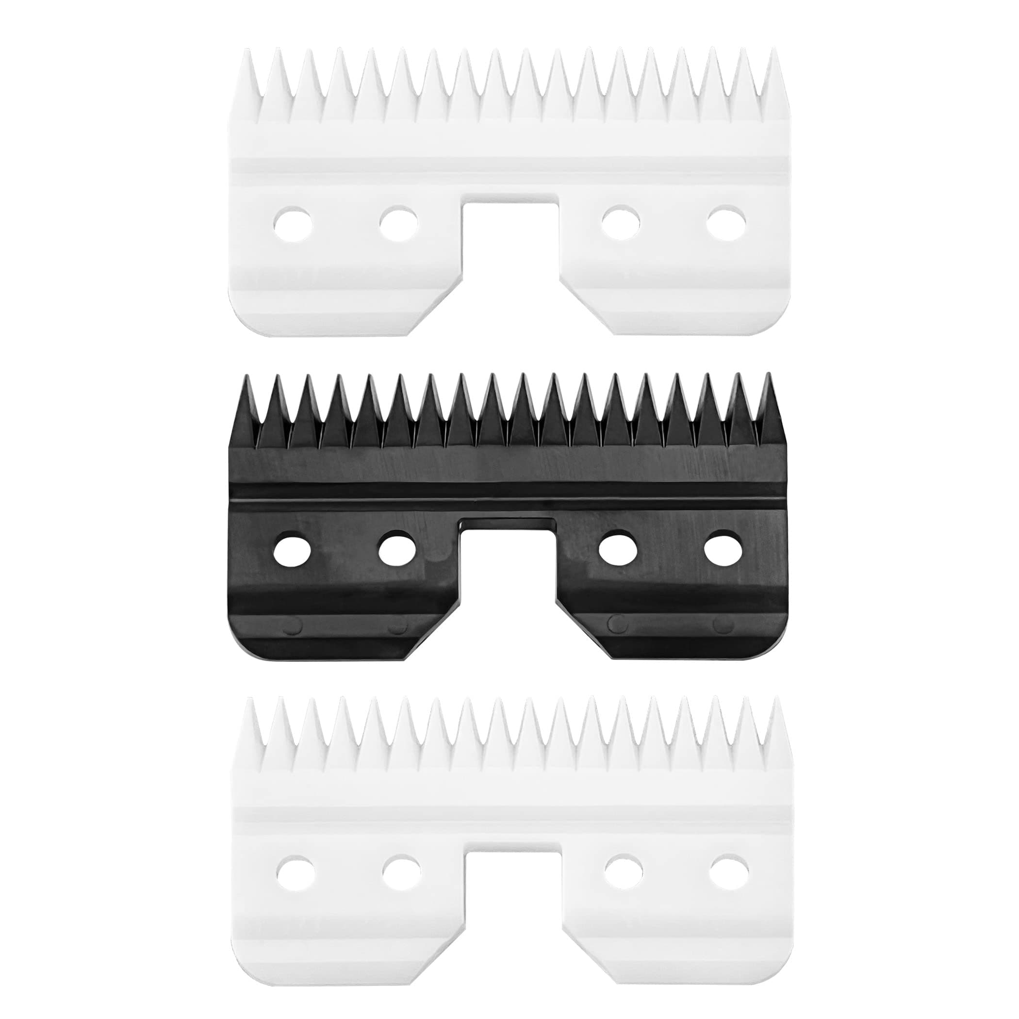 3pcs Oster Fast Feed Clipper Ceramic Blade - Pet Dog Cat Grooming Clipper Replacement Blades, for A5 Trimmer Series, for Andis 18 Teeth Detachable Ceramic Blade Part, for Wahl KM2 KM5 KM10