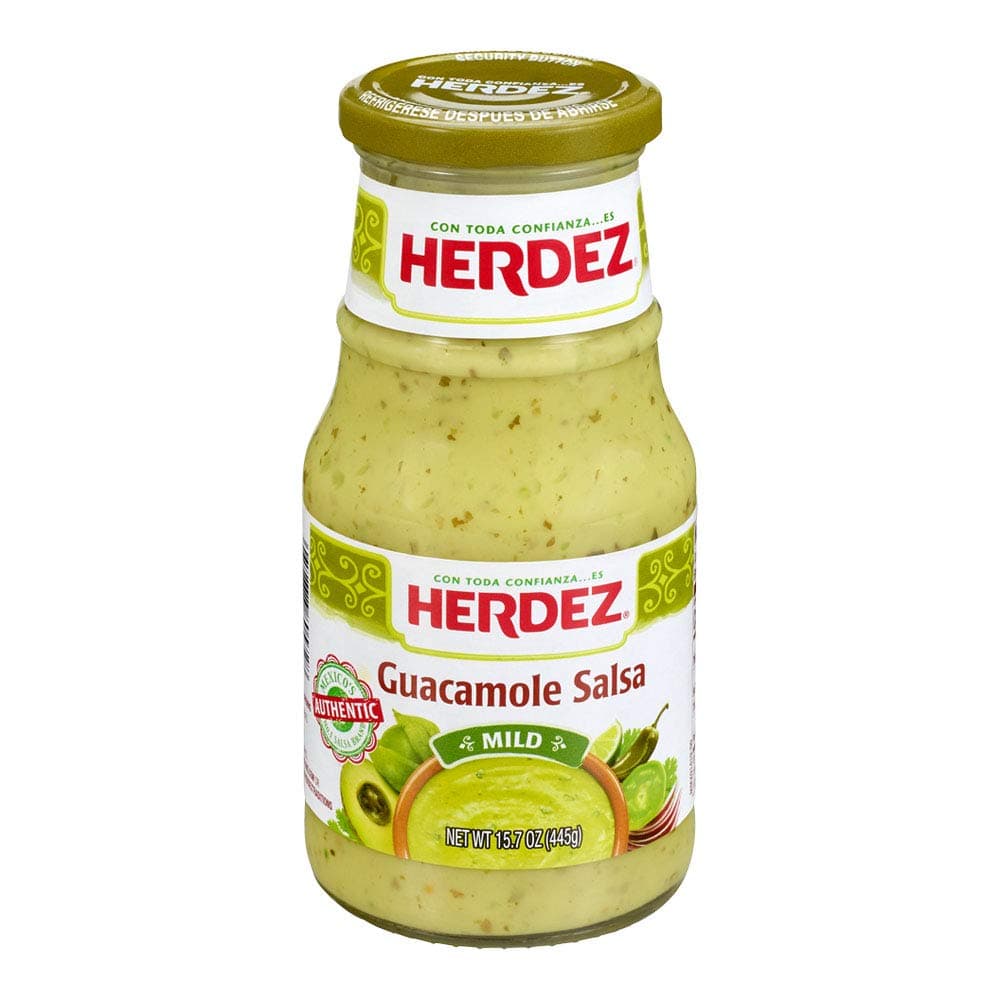 HERDEZ Guacamole Salsa, Mild, 15.7 oz Jar– Gluten Free, Kosher, Authentic Mexican, Smooth Avocado Salsa for Dipping & Spreading