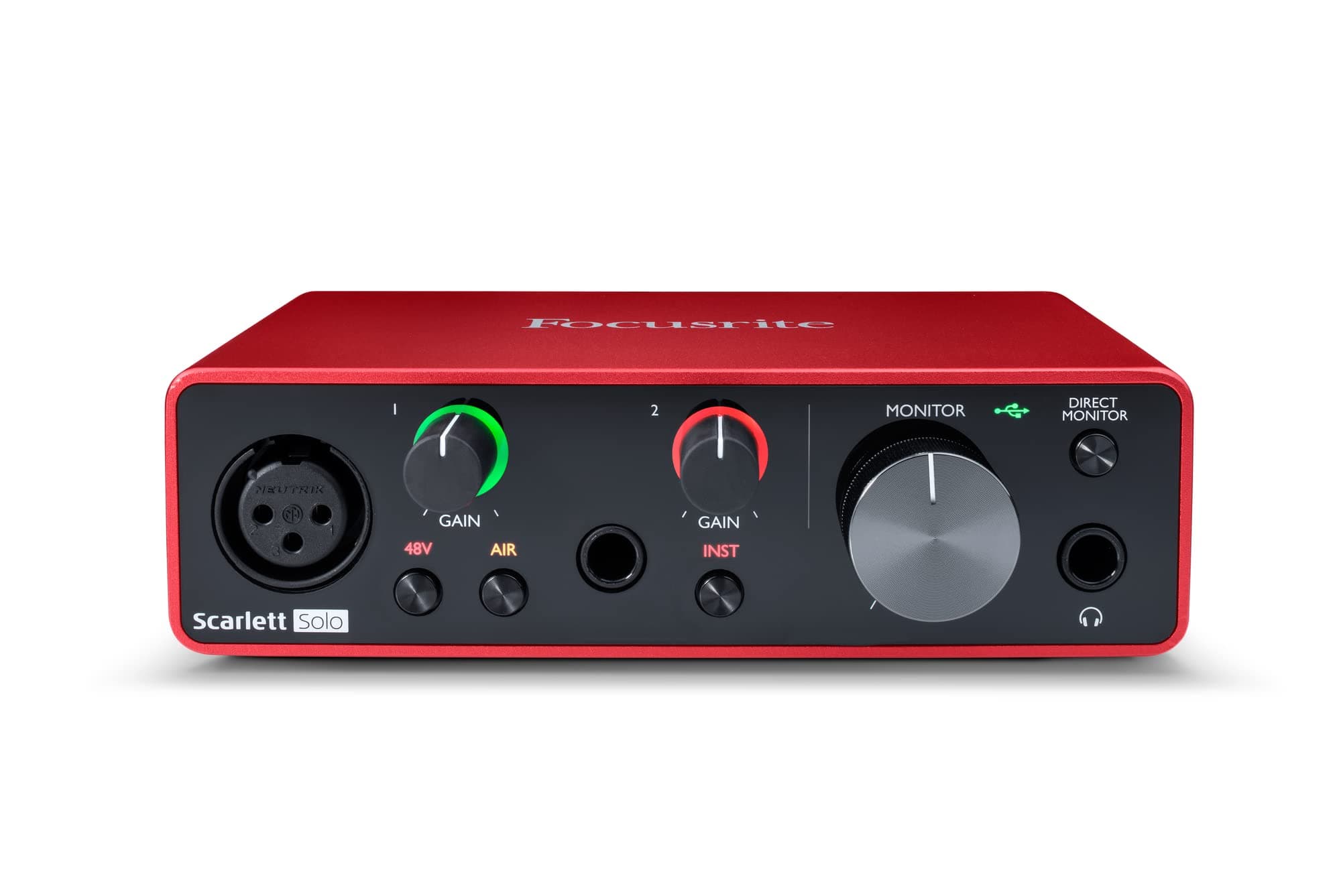 Scarlett Solo 3rd Gen USB Audio Interface for Guitarists, Vocalists, Podcasters or Producers to record and playback studio quality sound