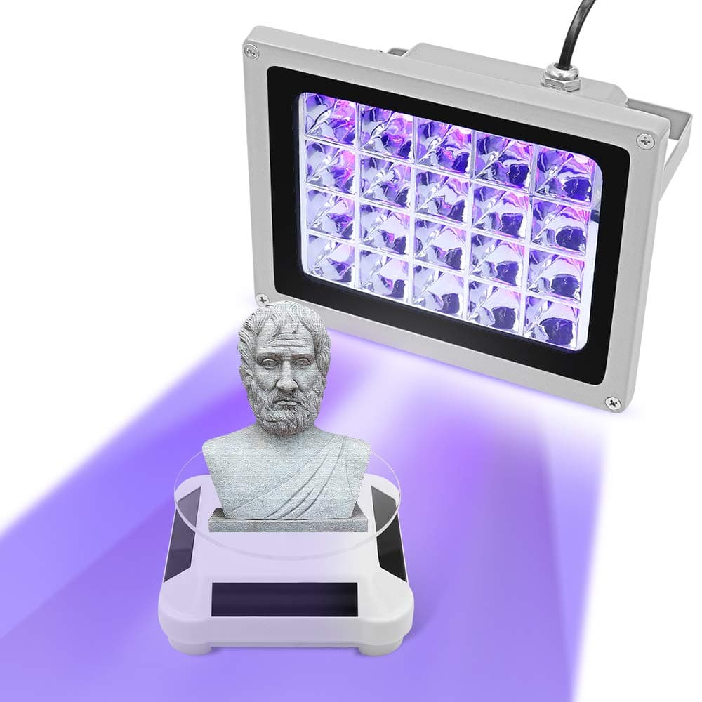 Aystkniet 3D Printer UV Light for Resin Curing for SLA/DLP/LCD 3D Printing with Solar Turntable, 405nm UV LED Light Solidify Photosensitive with 200W Output Affect, DIY Cure Enclosure Station