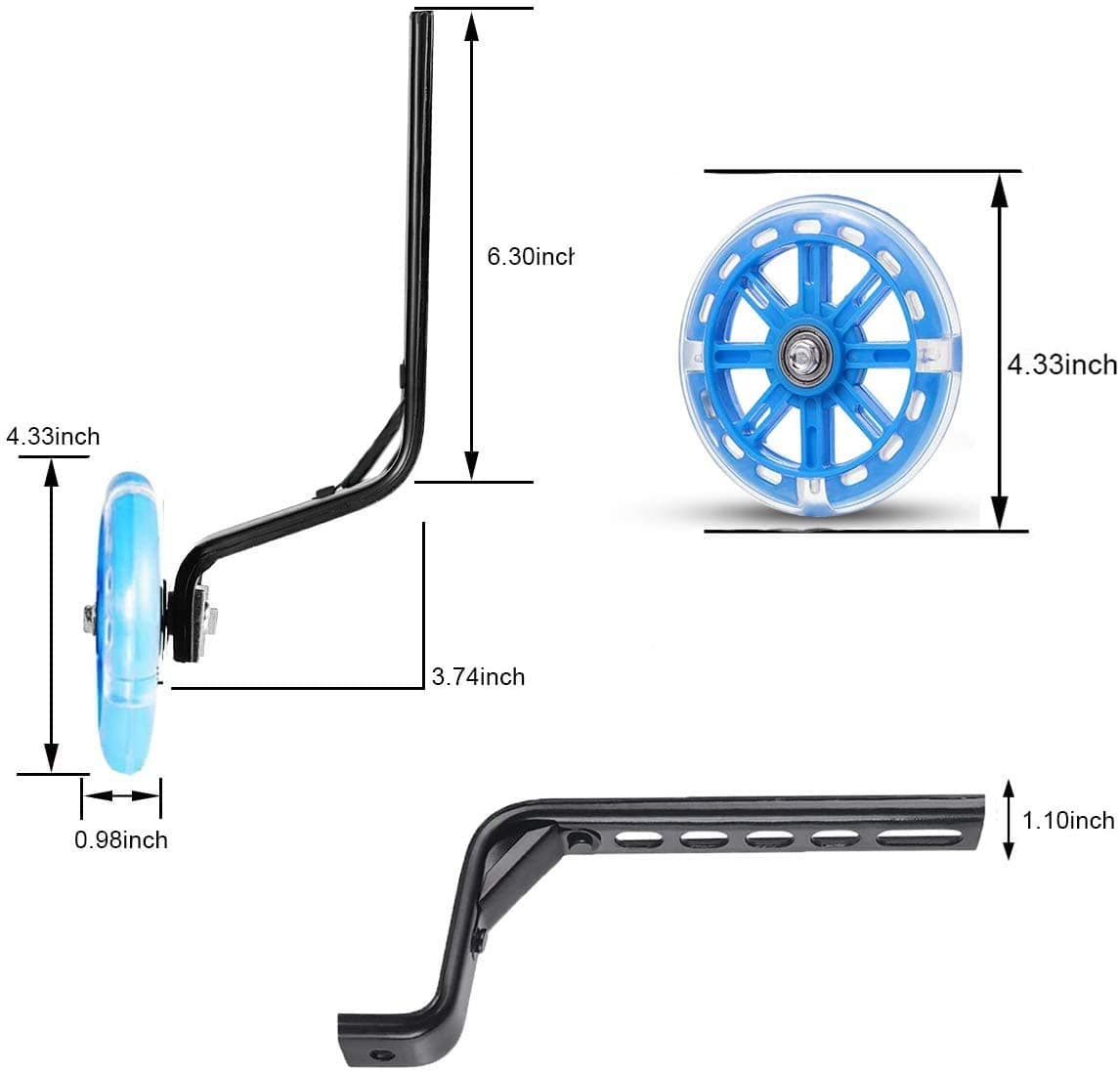 Funito Bike Stabilizers Mounted Kit Training Wheels (1 Pair)