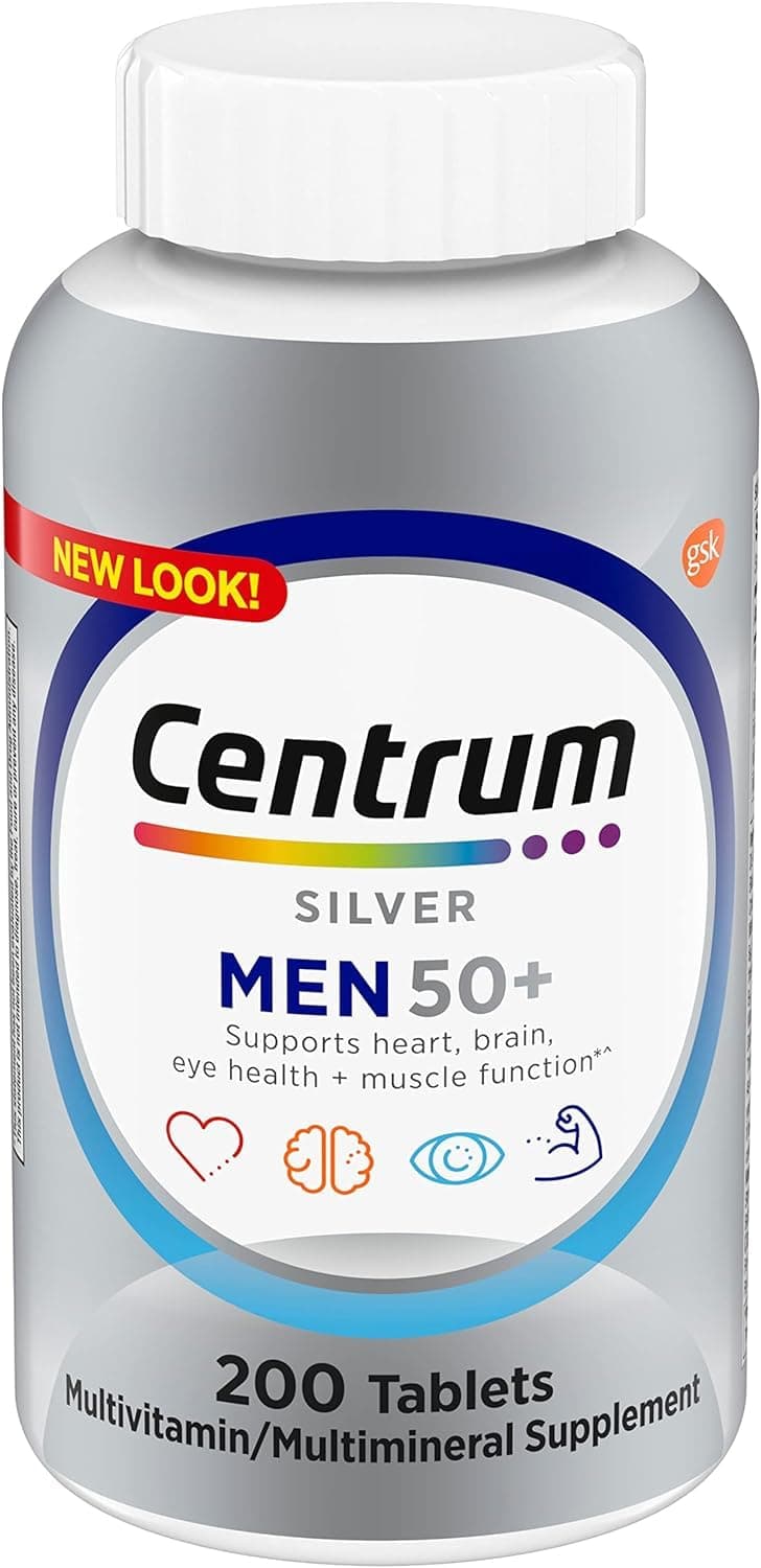 Centrum Silver Multivitamin for Men 50 Plus, Multivitamin/Multimineral Supplement - 200 Count