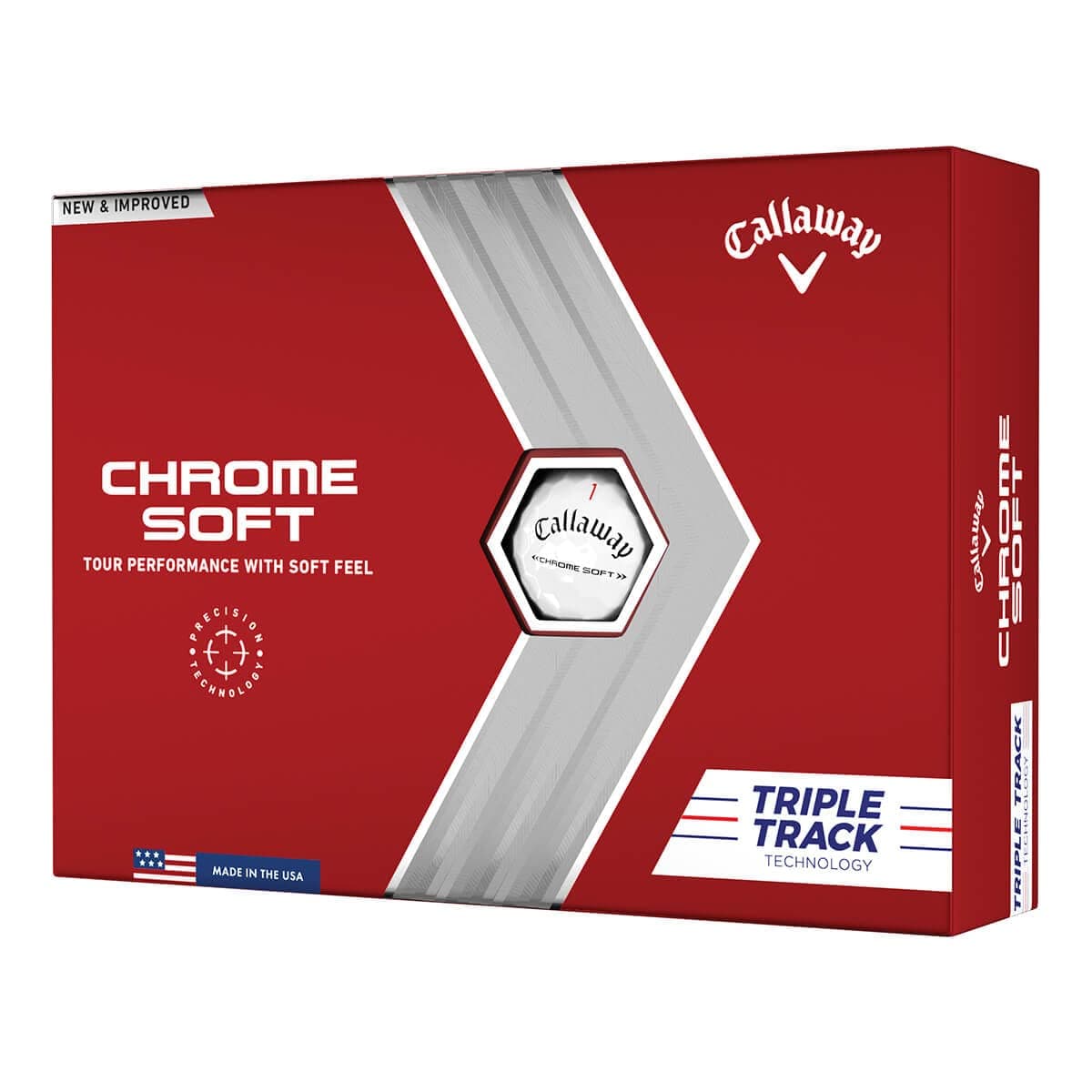 Golf 2022 Chrome Soft Golf Balls, Triple Track, White