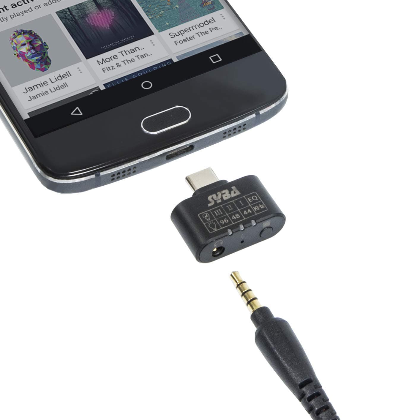 Syba 96 Khz 24 Bit DAC USB-C Tupe C Audio Sound Adapter to 3.5mm Headphone Amplifier 3 Level Eq SD-AUD20223