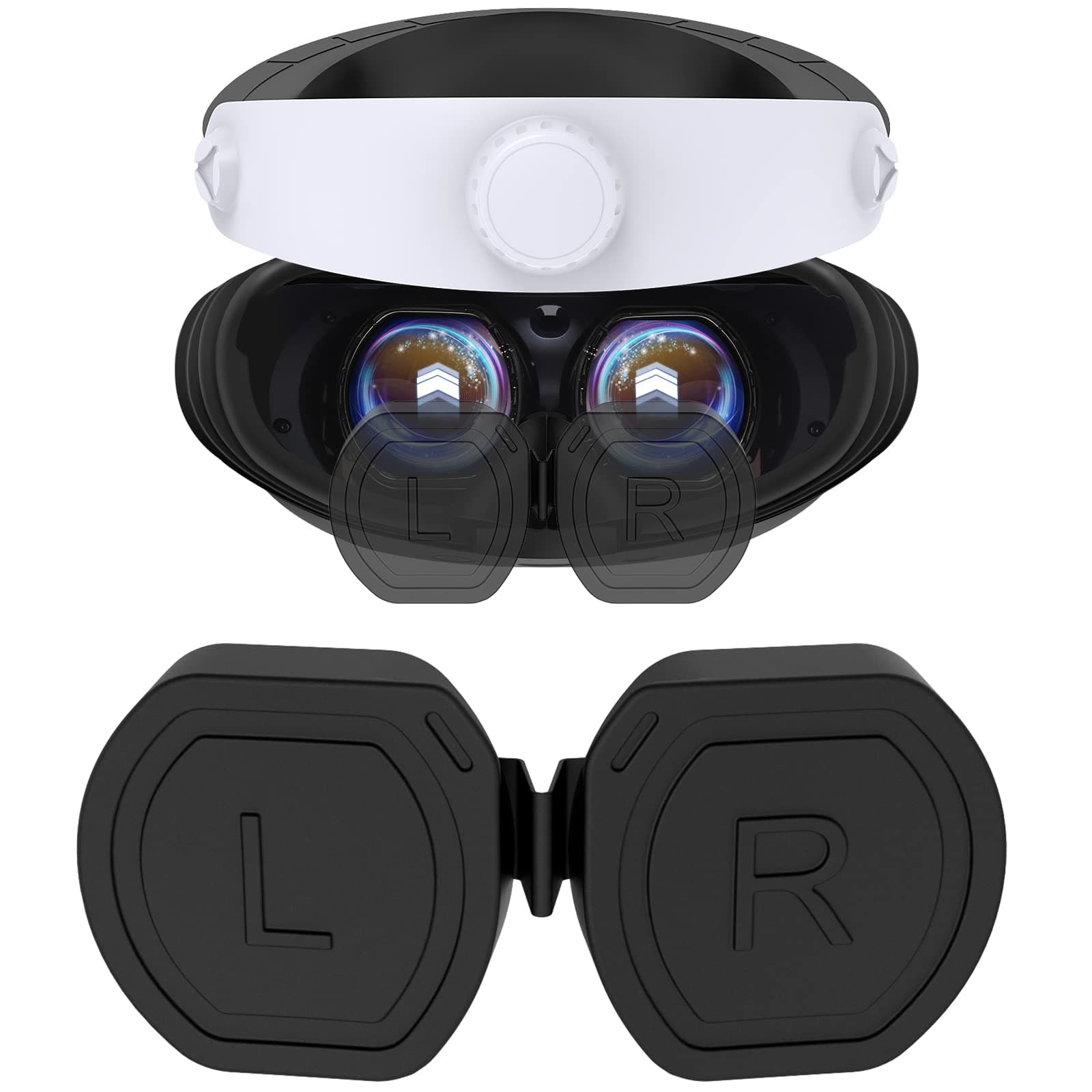 Lens Protector Cover for Playstation VR2, Soft Silicone Dust Proof & Anti-Scratch Cover for PSVR2, Thickened Cap for PSVR 2 Glasses, Washable Protect Lens Sleeve for PS5 VR2 Accessories (1 Pack)