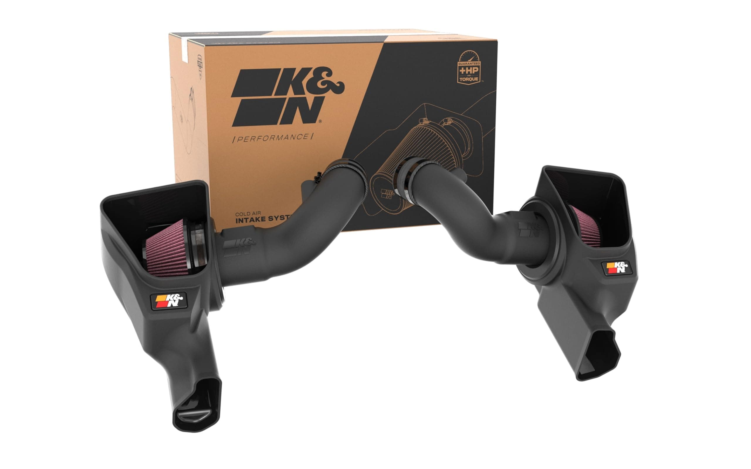 K&N Cold Air Intake System: High-Flow Air Filter, Increase Performance & Acceleration: Compatible with 2024-2025 Ford: Mustang, 63-2626
