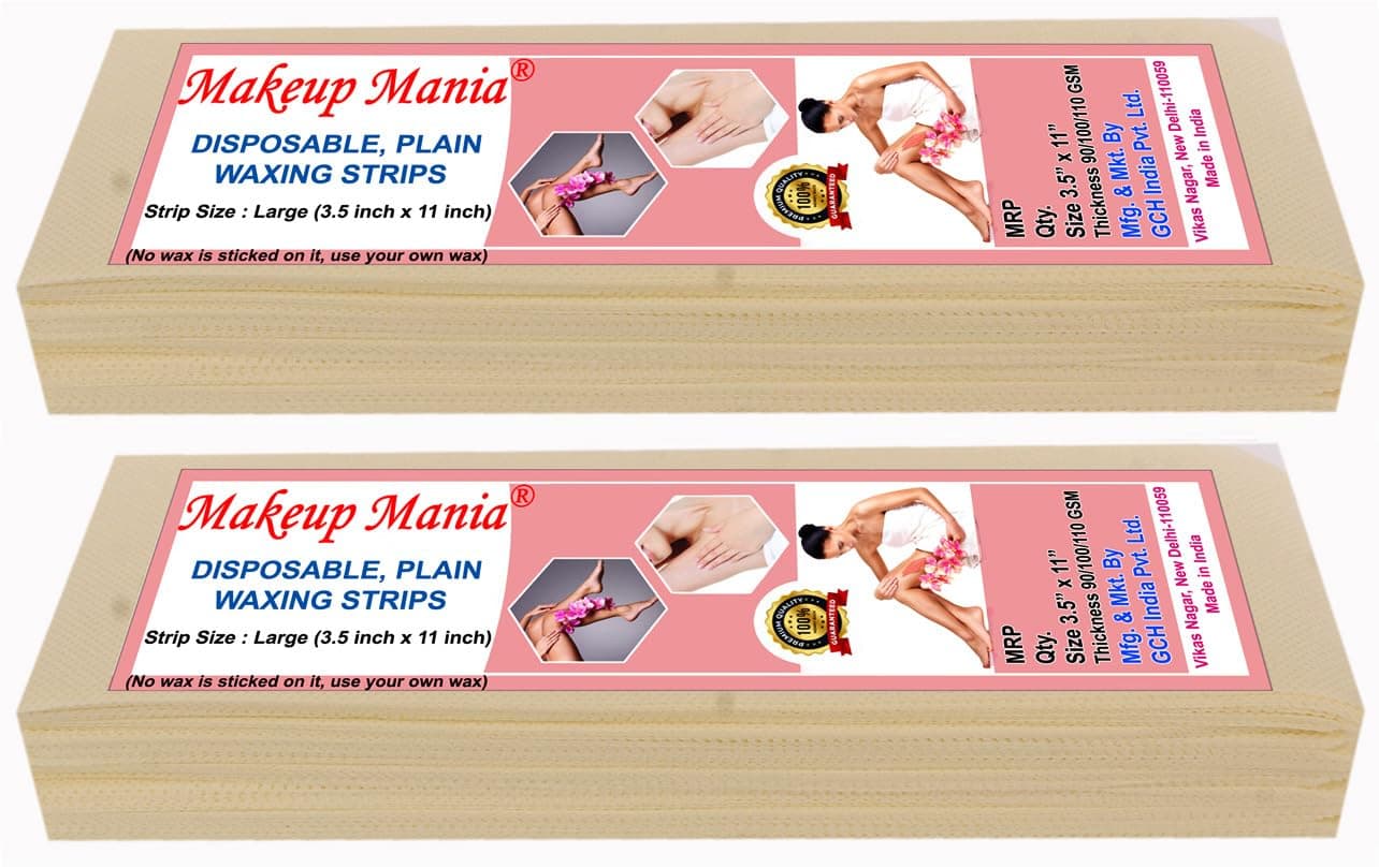 Makeup Mania Plain Waxing Strips - 140 Pieces (Ivory)