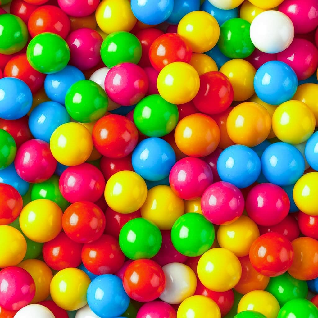 Berrymans Gumball Machine Refill Pack | Bubblegum Balls │ 1 Kilo Bulk Bag │ 1KG │ Assorted Sweet Pick and Mix for Parties, Gifts, and Sharing.