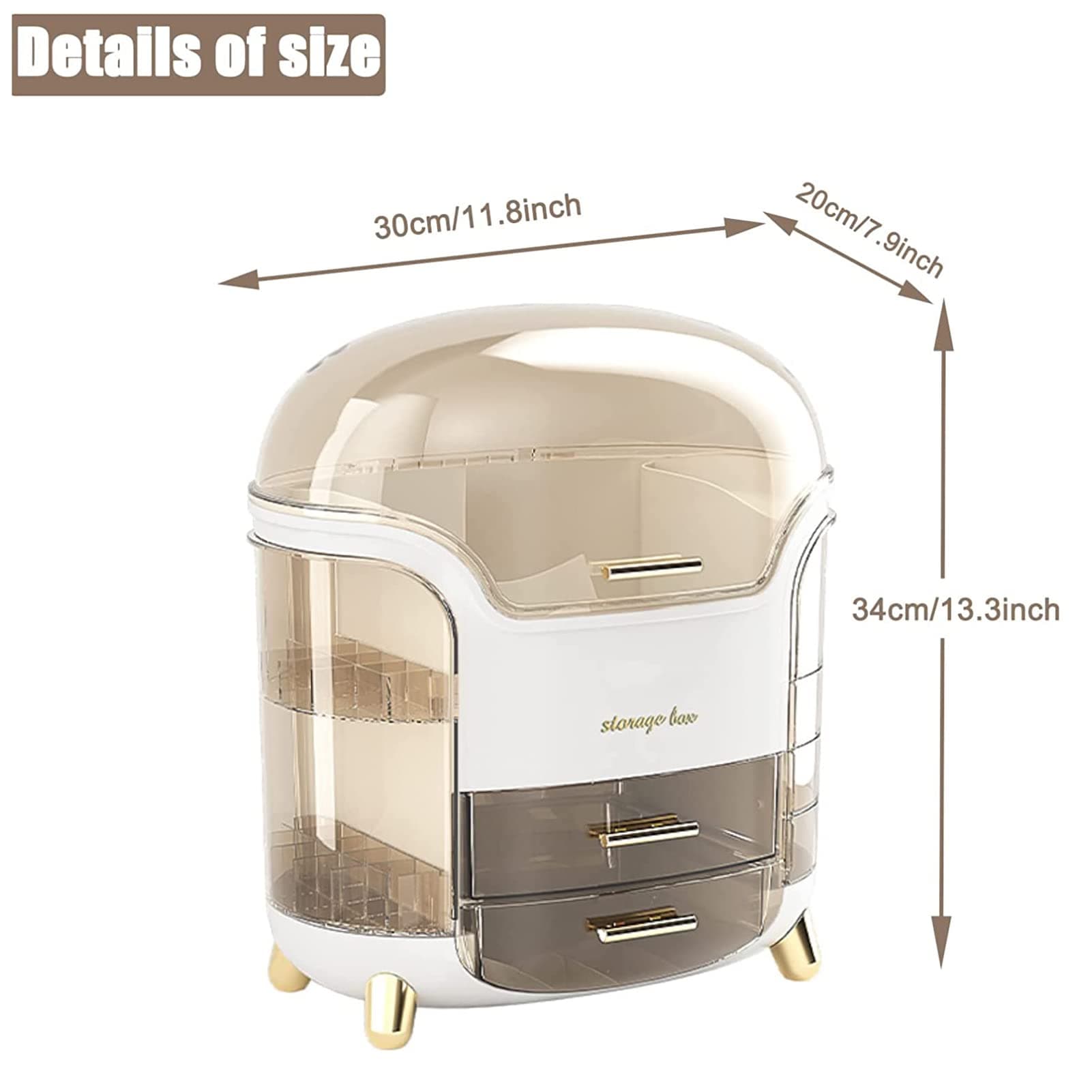 U-HOOME Makeup Organizer,U-HOOME Cosmetic Display Case Make up Organizer Skin Care Organizer,SkinCare Organizers for Bathroom Countertop,Bedroom Vanity Organizer Desk and Travel (White)