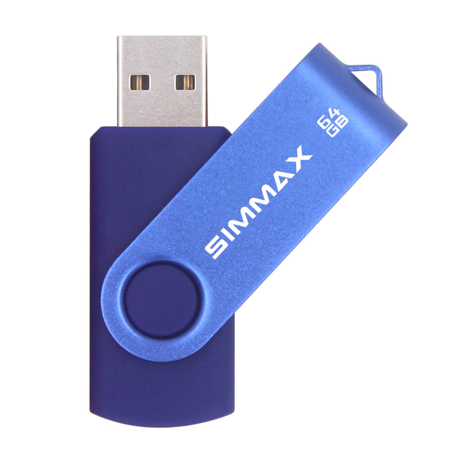 64GB Memory Stick USB 2.0 Flash Drives Swivel Thumb Drive Pen Drive (64GB Blue)