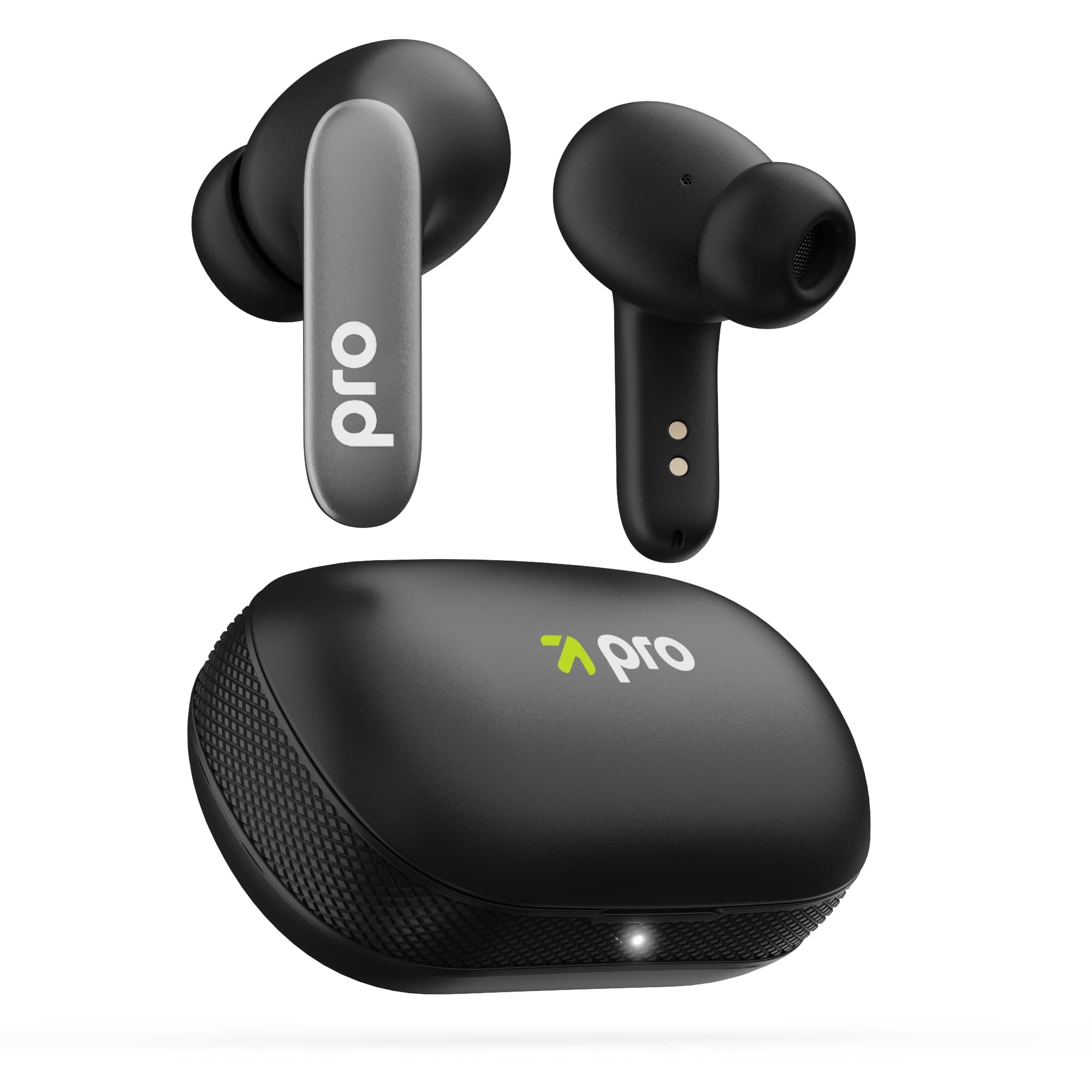 GOBOULT Z20 Pro Truly Wireless Bluetooth Ear Buds with 60 Hours Playtime, 4 Mics Clear Calling, 45ms Low Latency, Rich Bass Drivers, IPX5, TWS Earbuds Bluetooth Wireless (Jet Black)