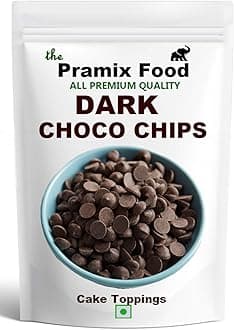 Pramix Dark Chocolate Chips|Choco Chips For Baking, Ice Cream, Cookies, Cake, Desserts (250G)