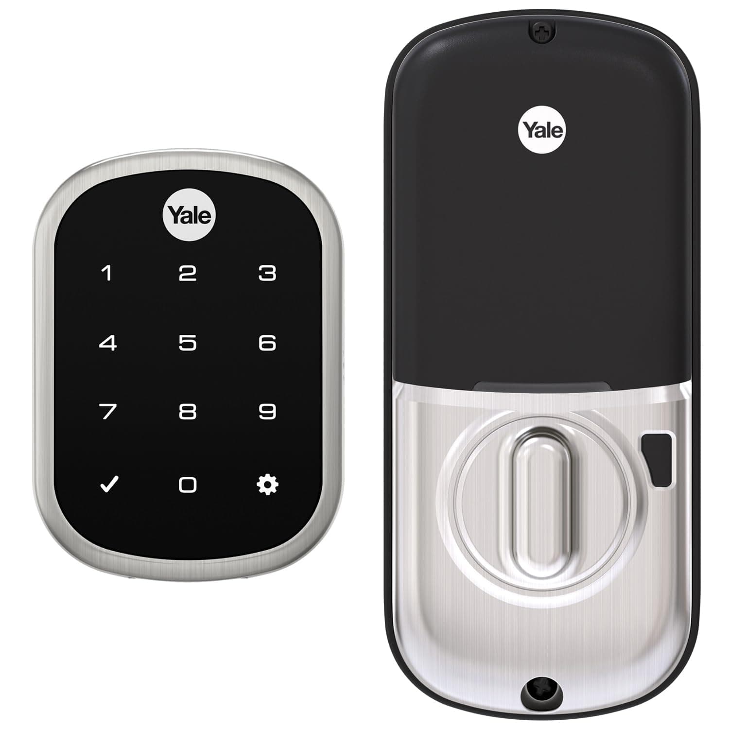 Security Deadbolt Lock SL with Z-Wave, Satin Nickel Keyless Entry Door Lock with Electronic Touchscreen Keypad for Code, YRD256-ZW2-619