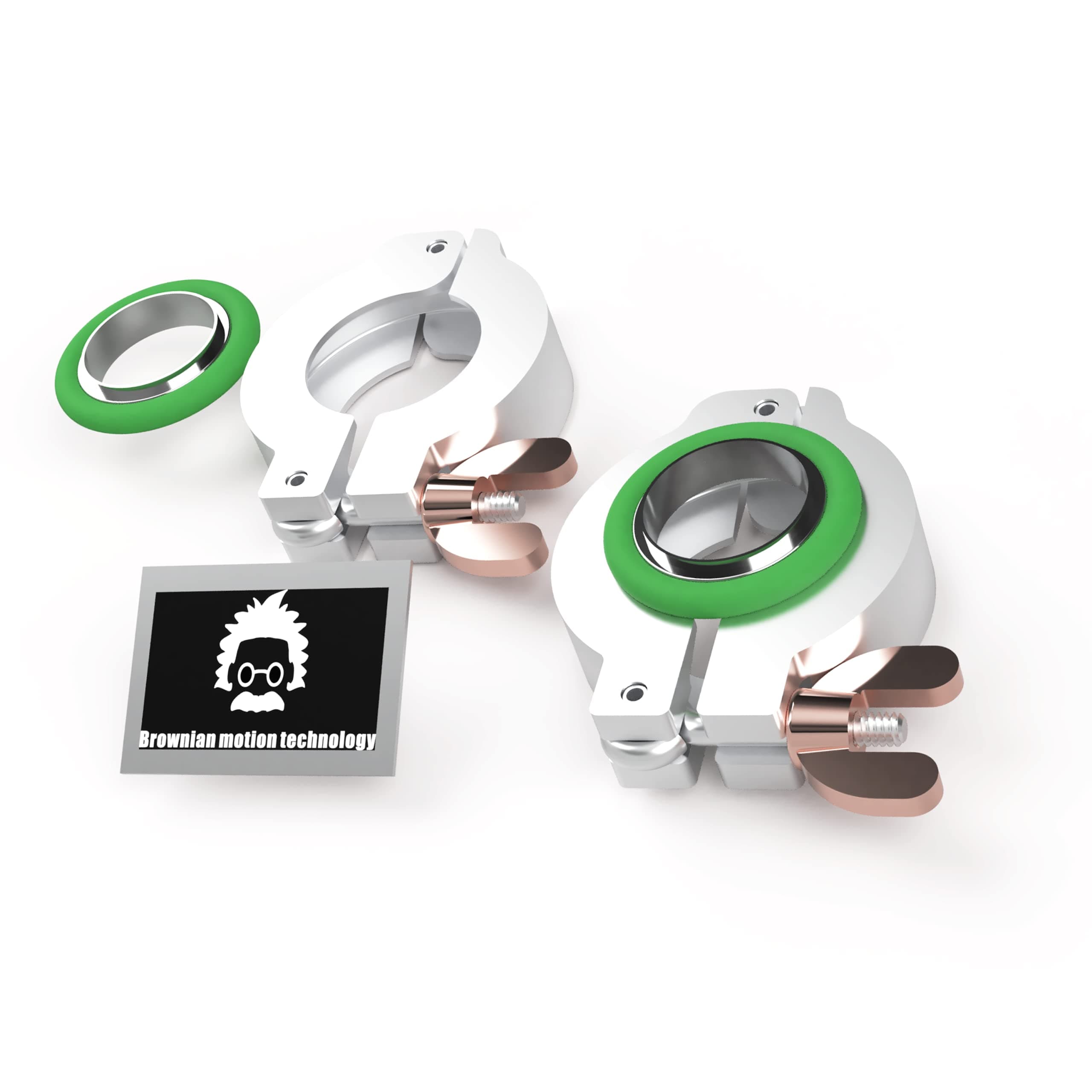bmotiontech ISO-KF Flange KF25 Wing nut clamp Sets with Stainless Steel Centering Ring and FKM viton O-Ring (KF25 2 Sets)