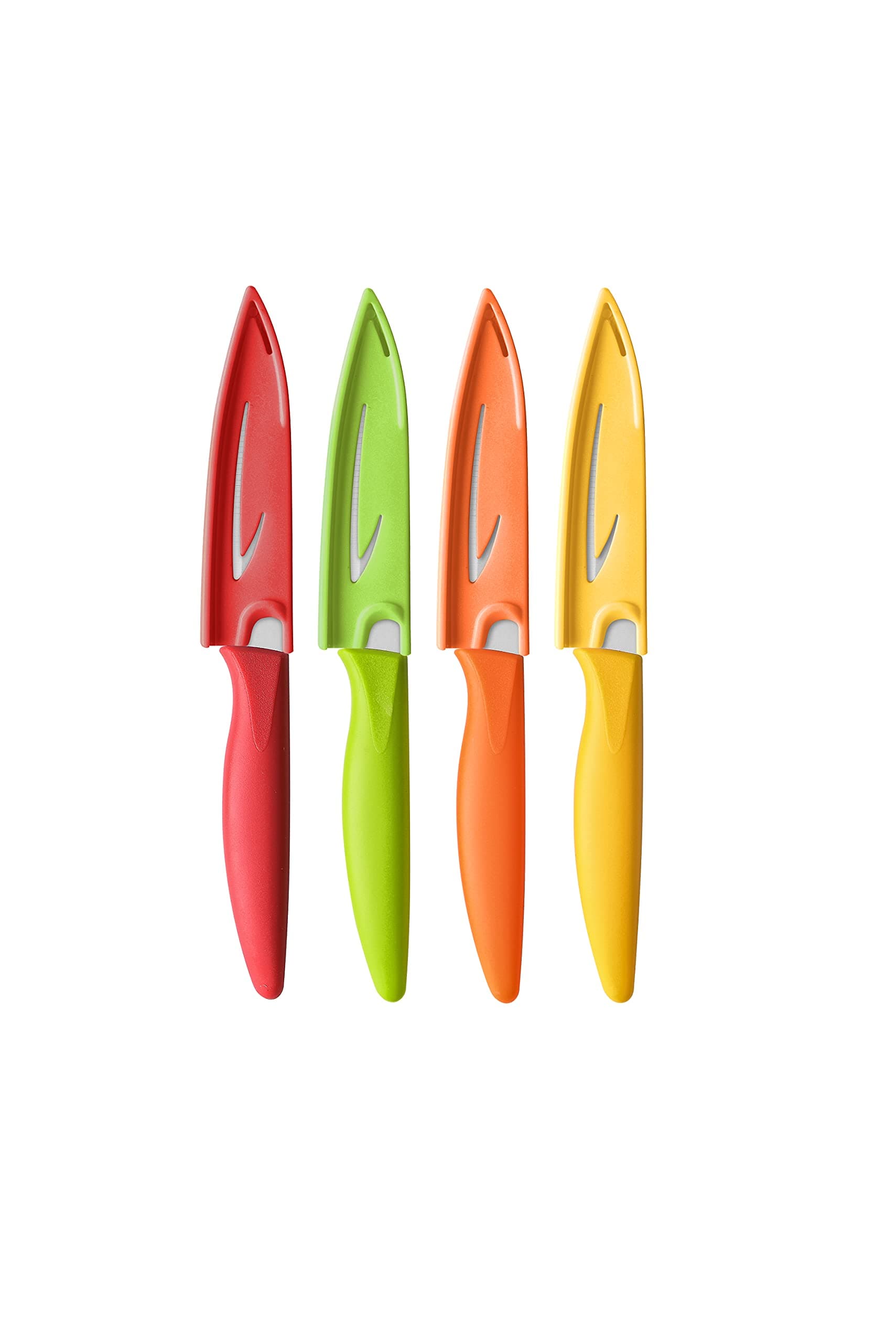 Paring Knife 4 Paring Knife (4 Knives and 4 Knife Covers) 4 Inch Paring Vegetable Paring Knife Ultra Sharp Kitchen Knife German Steel PP Plastic Handle