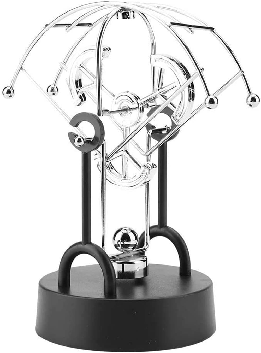 SYOSI Electronic Perpetual Motion 11 * 20 cm Bilateral Rotation Physical Swing Toy Newton's Cradle for Office Home Decoration, Umbrella-type;
