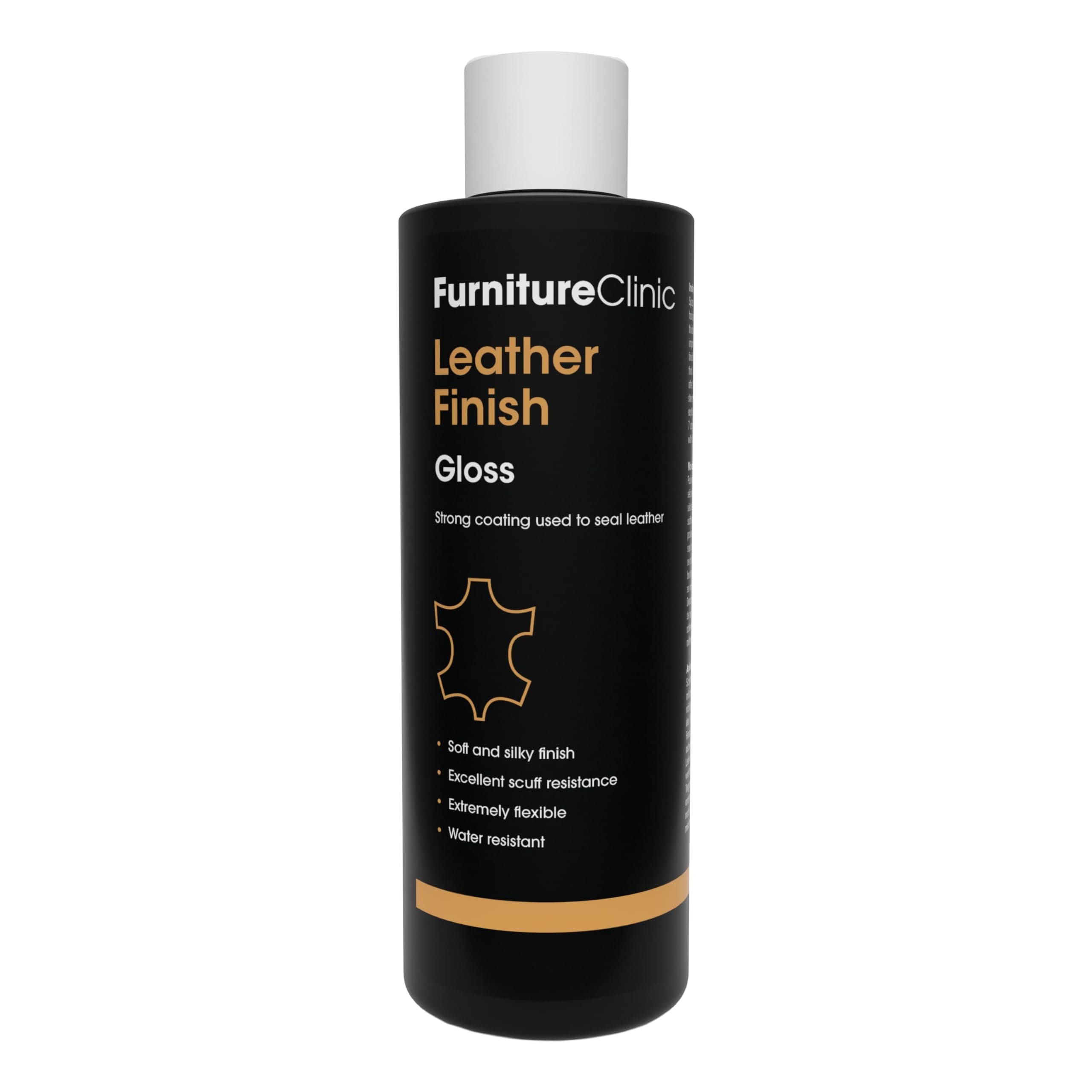 Leather Sealant - 250ml, Gloss Finish. Suitable for Leather Sofas, Car interiors, Handbags, & More