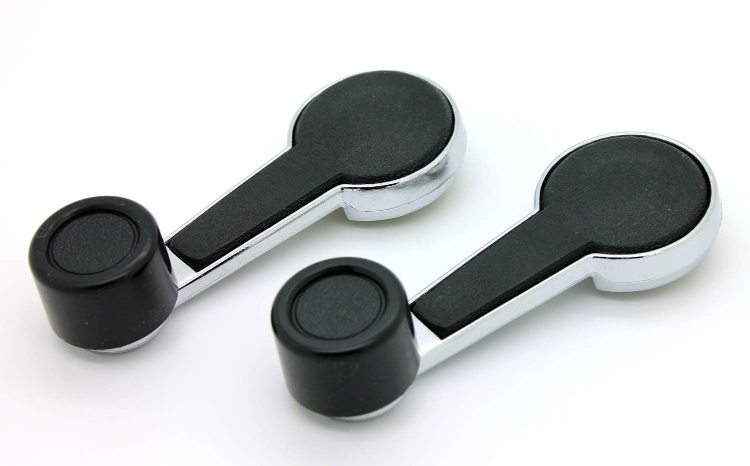New PRO-4000924 Black & Chrome Window Crank Handle Set Compatible with Datsun Nissan 240Z 260Z 280Z (Pair)