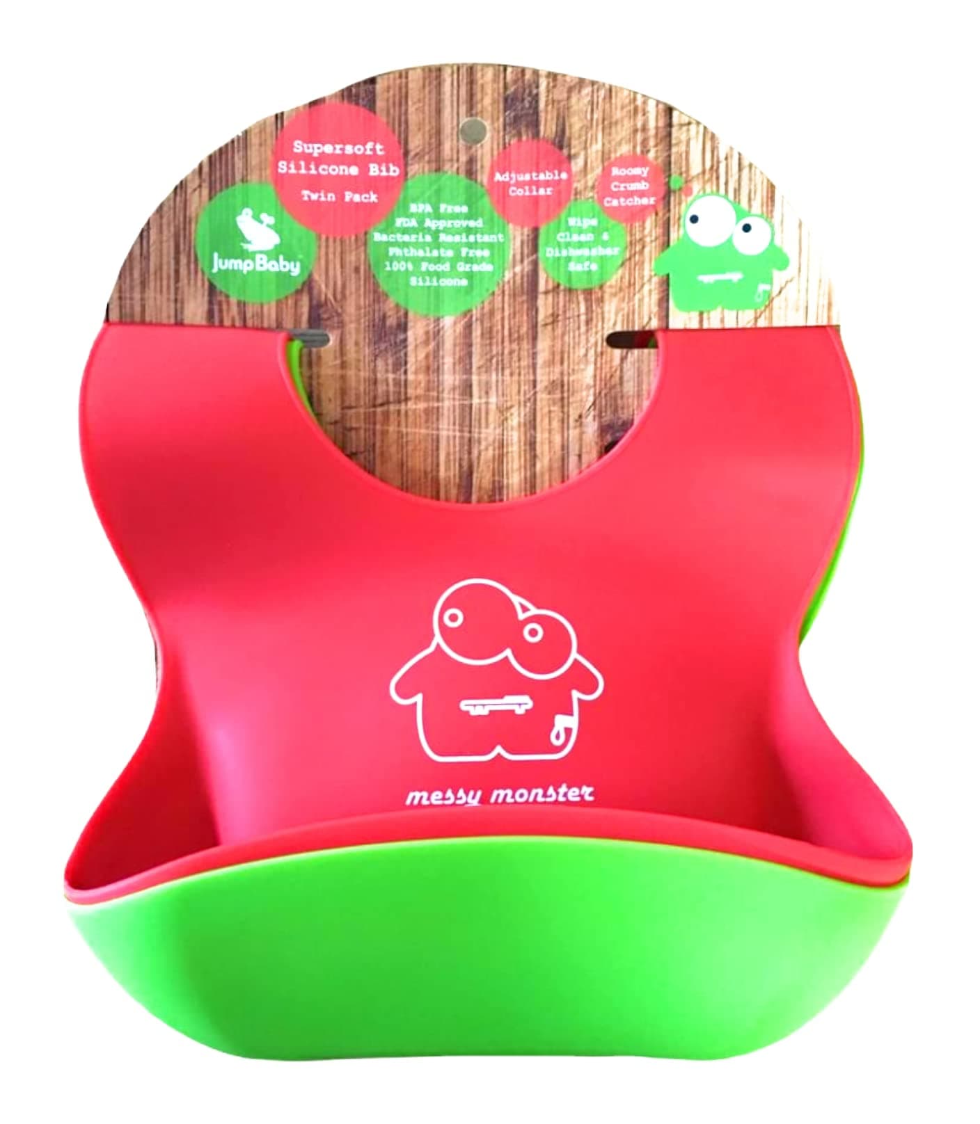 Silicone Feeding Bibs 2 pack. BPA free, adjustable, waterproof, soft. Suitable for 6 months to 3 years.